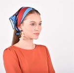 Kandinsky Collective Desenli Renkli Çok Fonksiyonlu Renkli Kare 45x45 Bandana