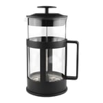 Kanji 350 ml Cam French Press – Isıya Dayanıklı Cam, Paslanmaz Çelik Filtreli, Siyah Renkli Kahve ve Bitki Çayı Demliği