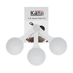 Kanji 6'lı Beyaz Ölçü Kaşığı Seti (2 x 3’lü Takım) – 30 ml Plastik Gıda Ölçüm Kaşığı – Kahve, Mama, Baharat ve Toz Karışımlar İçin Gıda Temasına Uygun Pratik Plastik Kaşık