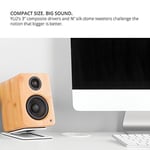 Kanto YU2 Masaüstü Hoparlör, Güç Kaynaklı | 7,6 cm Kompozit Sürücü | 1,9 cm İpek Kubbe Tiz Hoparlörü | Sınıf D Amplifikatör | 100 W | Entegre USB-DAC | Subwoofer Çıkışı | Mat Beyaz |