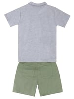Kaplan Erkek Çocuk Polo Yaka T-shirt Şort Takım