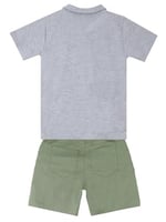 Kaplan Erkek Çocuk Polo Yaka T-shirt Şort Takım