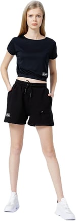 Kappa 331F7Mw005 W Authentic Tier1 Lazard Regular Fit Düz Siyah Kadın Şort S