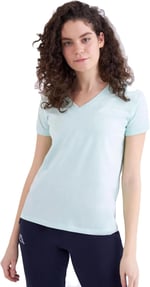 Kappa 361D5Uwxcd W Logo Cabou Bisiklet Yaka Regular Fit Düz Yeşil Kadın T-Shirt S