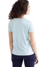 Kappa 361D5Uwxcd W Logo Cabou Bisiklet Yaka Regular Fit Düz Yeşil Kadın T-Shirt S