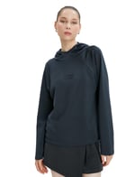Kapşonlu Sweatshirt Dik Yaka Rahat Kesim Modal Kumaş Yumuşak Tuşe Dokulu