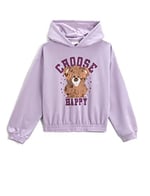 Kapüşonlu Baskılı Sweatshirt Uzun Kollu