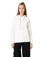 Kapüşonlu Sweatshirt Basic Kanguru Cepli Uzun Kollu