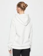 Kapüşonlu Sweatshirt Nakışlı Kanguru Cepli Uzun Kollu