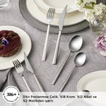 Karaca 316 Premium Halley Platin 12 Kişilik 84 Parça Çatal Kaşık Bıçak Takımı