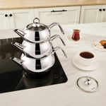 Karaca 3D İndüksiyon Tabanlı Midi Çaydanlık Takımı 0,7L & 1,1L & 1,9L