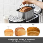 Karaca BakeXL Reçel, Yoğurt, Hamur Yoğurma ve Ekmek Yapma Makinesi Çift Bıçaklı Inox Siyah, 1500 g, 45 Farklı Tarifli Kitapçıklı
