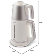 Karaca Berry Tea XL 2in1 Çelik Demlikli Çay Makinesi ve Kettle Mulberry