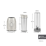 Karaca Blendfit Go Personal Kişisel Smoothie Blender Çift Hazne Rosegold 600ml & 400ml