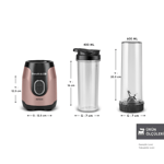 Karaca Blendfit Go Personal Kişisel Smoothie Blender Çift Hazne Rosegold 600ml & 400ml