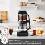 Karaca Çaysever Robotea Pro Connect 4 in 1 Konuşan Cam Çay Makinesi Rosegold