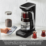 Karaca Çaysever Robotea Pro Connect 4 in 1 Konuşan Cam Çay Makinesi Rosegold
