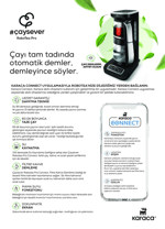 Karaca Çaysever Robotea Pro Connect 4 in 1 Konuşan Cam Çay Makinesi Rosegold