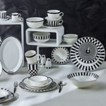 Karaca Damalı Çizgili Porselen Çerezlik 11 cm