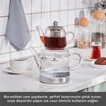 Karaca Dora Midi Borosilikat Cam Mini Çaydanlık Takımı 0,45L & 1,8L