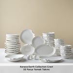 Karaca Earth Collection Crest 55 Parça 12 Kişilik Yemek Takımı