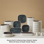 Karaca Earth Collection Galactic Shiny Black 55 Parça 12 Kişilik Yemek Takımı