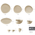Karaca Earth Collection Rise 55 Parça 12 Kişilik Yemek Takımı Plus Krem