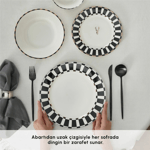 Karaca Elegance Bone Aries Metalic 24 Parça 6 Kişilik Yemek Takımı