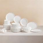 Karaca Fine Pearl Extra Shell White 55 Parça 12 Kişilik Yemek Takımı
