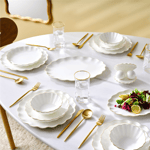 Karaca Fine Pearl Extra Shell White 55 Parça 12 Kişilik Yemek Takımı