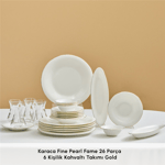 Karaca Fine Pearl Fame 26 Parça 6 Kişilik Kahvaltı Takımı