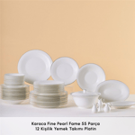 Karaca Fine Pearl Fame 55 Parça 12 Kişilik Yemek Takımı