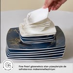 Karaca Fine Pearl Midnight 26 Parça 6 Kişilik Kahvaltı Takımı