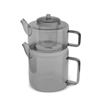 Karaca Flat Borosilikat Cam Midi Çaydanlık Takımı Amber 1,1L & 1,8L