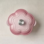 Karaca Flower Emayeli Demir Döküm Tencere Pembe 20 cm