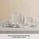 Karaca Forever Bone Clover 28 Parça 6 Kişilik Kahvaltı Takımı