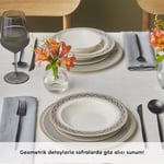 Karaca Forever Bone Globe 24 Parça 6 Kişilik Yemek Takımı