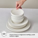 Karaca Forever Bone Luma 24 Parça 6 Kişilik Yemek Takımı