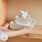 Karaca Forever Bone Origami 26 Parça 6 Kişilik Kahvaltı Takımı