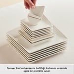 Karaca Forever Bone Origami 26 Parça 6 Kişilik Kahvaltı Takımı