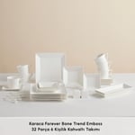 Karaca Forever Bone Trend Emboss 32 Parça 6 Kişilik Kahvaltı Takımı