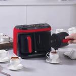Karaca Hatır Hüp Düet Aroma Türk Kahvesi, Közde Türk Kahvesi, Aromalı Türk Kahvesi Kırmızı 10 Fincan Kapasiteli Bol Köpüklü Kırmızı
