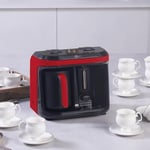Karaca Hatır Hüp Düet Aroma Türk Kahvesi, Közde Türk Kahvesi, Aromalı Türk Kahvesi Kırmızı 10 Fincan Kapasiteli Bol Köpüklü Kırmızı