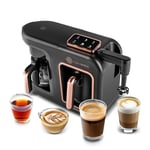 Karaca Hatır Plus Barista 6 in 1 Latte Cappucino ve Közde Türk Kahvesi Makinesi Black Copper