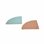 Karaca Home 2li Bardak Altlığı Set 11x11 cm Pembe Mavi