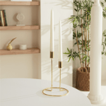 Karaca Home 2'li Şamdan Mum Altın 24 cm