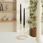 Karaca Home 2'li Şamdan Mum Altın 24 cm