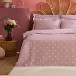 Karaca Home Amour Kalp Desenli %100 Pamuk Çift Kişilik Pike Takımı Pembe