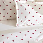 Karaca Home Amour Kalp Desenli %100 Pamuk Çift Kişilik Pike Takımı Kırmızı