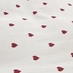Karaca Home Amour Kalp Desenli Tek Kişilik Pike Takımı Kırmızı